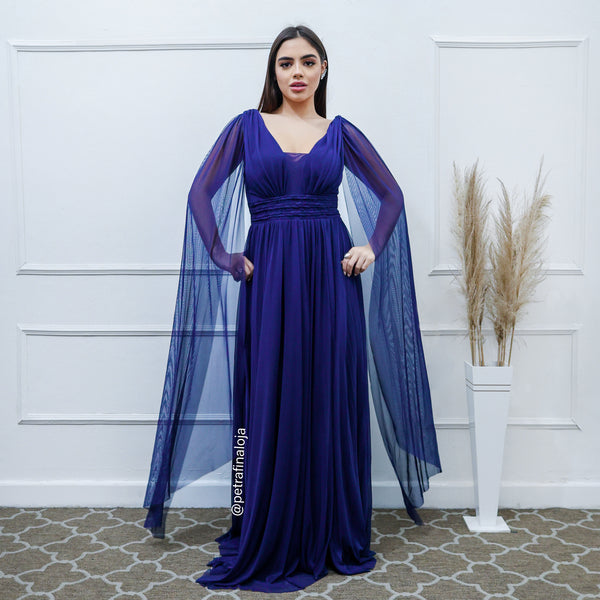 VESTIDO TRES LISTRAS PEQUENAS COM CAPA
